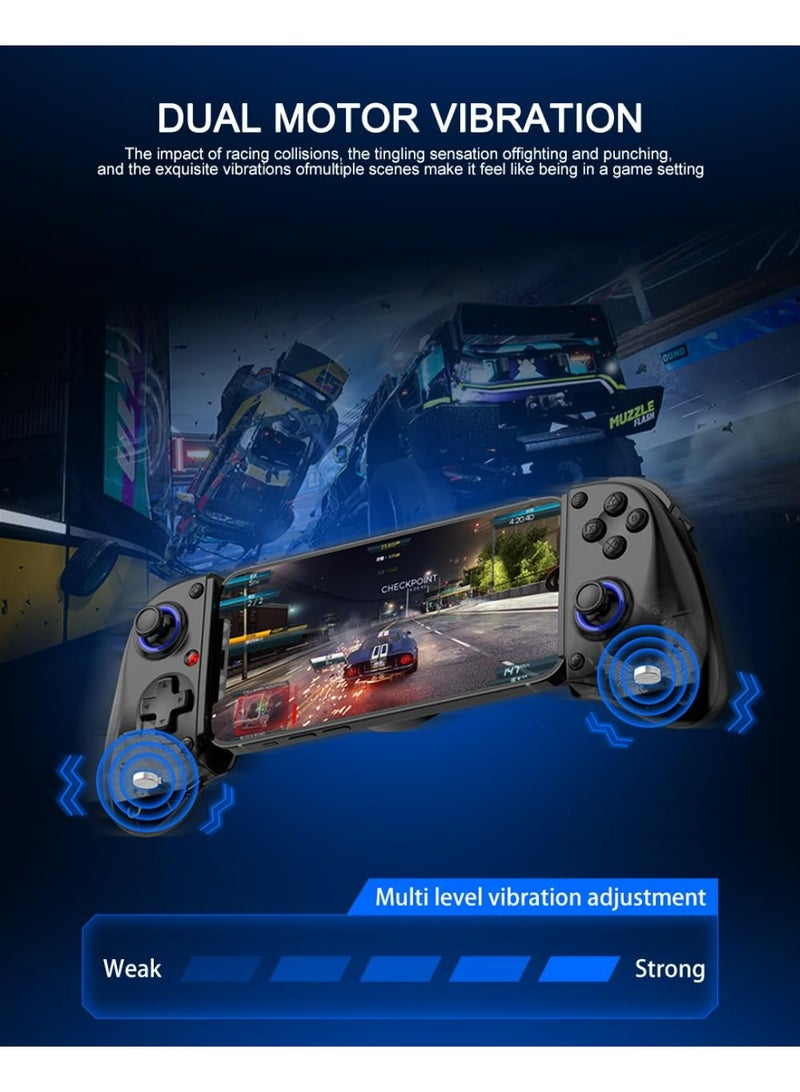 وحدة تحكم ألعاب الهاتف المحمول Bluetooth ل Nintendo Switch 2 و iOS و Android والأجهزة اللوحية، قبضة لوحة الألعاب اللاسلكية مع عصا التحكم في تشغيل تأثير Hall، وحدة تحكم الهاتف المريحة لأجهزة iPhone و iPad Pro و Samsung - Image 5